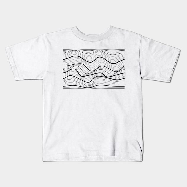 Abstract Geometric lines Kids T-Shirt by rayfox